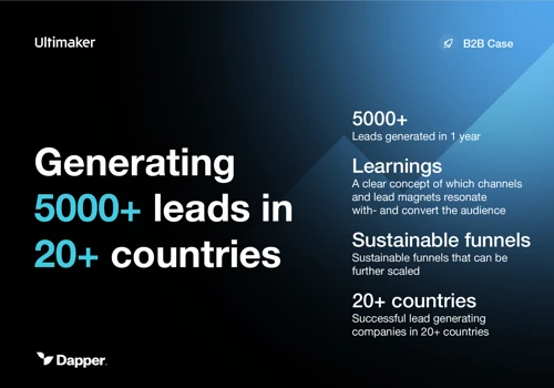 Ultimaker: Generating 5000+ leads in 20+ countries