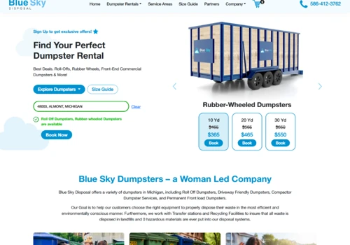 Blue Sky Disposal - WordPress Development