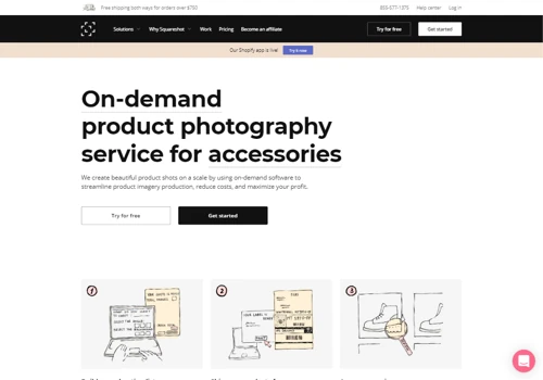 On-demand product photography service