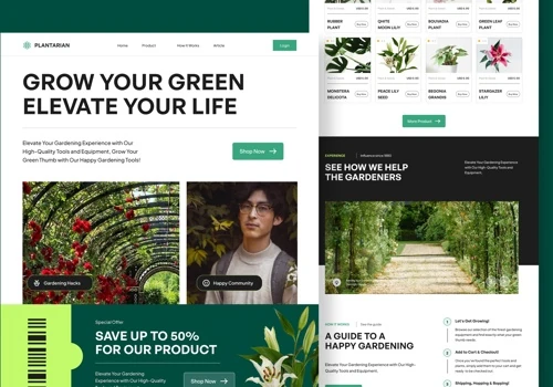 Gardening Equipment Landing Page