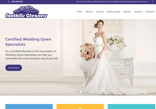 New Website for Foothills Cleaners