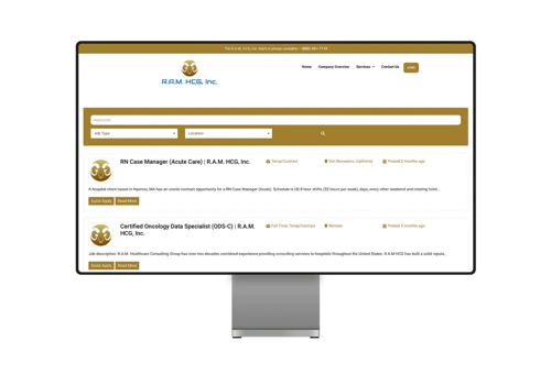 R.A.M. Healthcare Consulting Group, Inc. Website