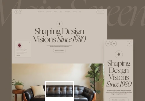 Global Leathers / Landing Page Design & Dev