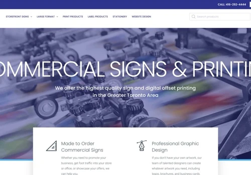 6ix Signs Website Design