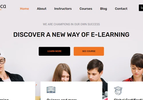 Website Development of E-learning website
