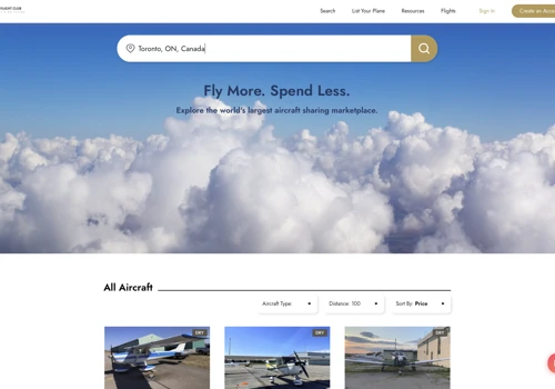 FlightClub - Airbnb for private flights