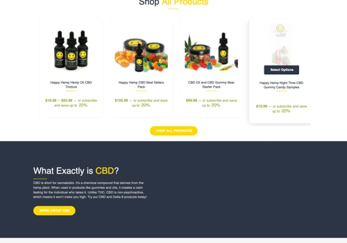 CBD eCommerce Webiste Development & Maintenance