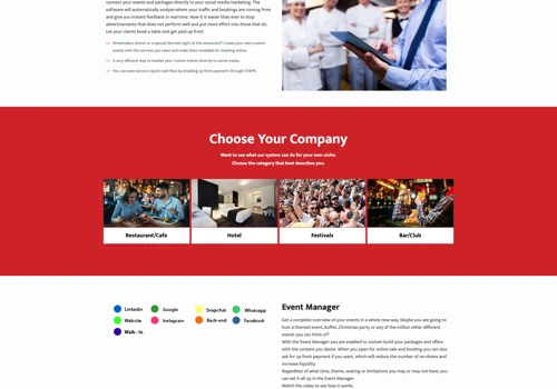 Custom Hotel/Restaurant Booking & Marketing Portal