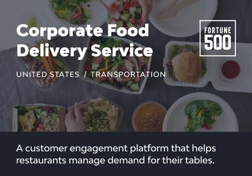 Corporate Food Delivery Service  (Fortune 500)