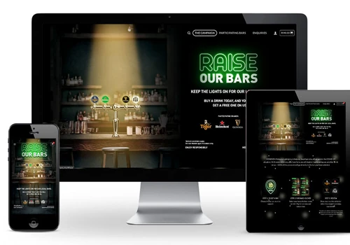 Heineken's Raise Our Bar Ecommerce Website