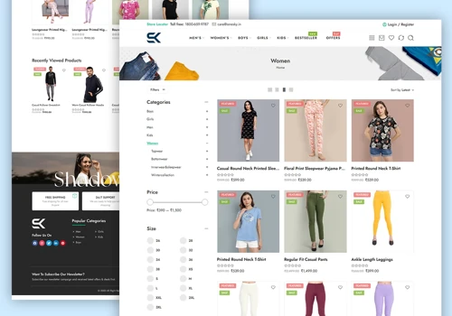Web Design For Fashion E-Commerce Platform