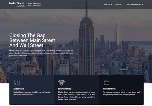 Financial Advisory Company Landing Page