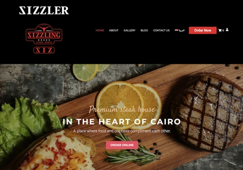 Sizzler Steakhouse Food Ordering Website