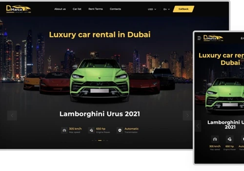 Web development for company Luxury car in Dubai