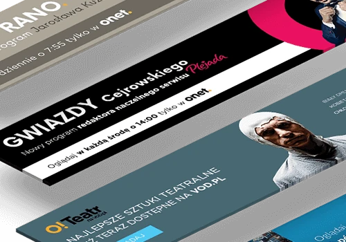 Onet - production of materials for the needs of the online campaign of a leading internet portal in Poland.