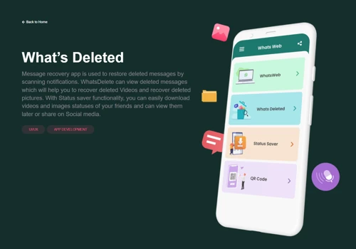What’s Deleted - End-to-End Android App & SaaS Dev