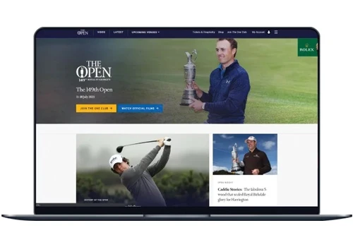 The Open golf championship website