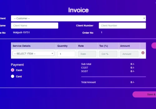 Restaurant Billing Software (Web Application)