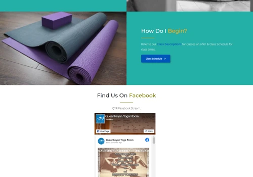 website re-design for yoga studio