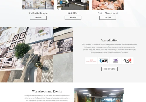 Web Development for Interior Design E-Learning Web