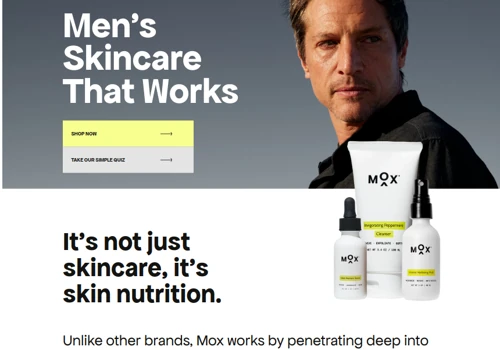 Mox Skincare's online shop