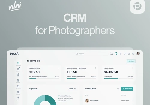 UX/UI Design for CRM for Photographers