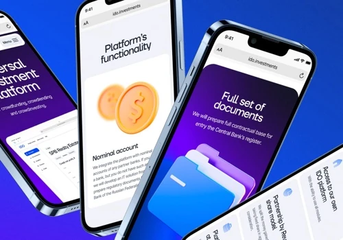 IDO | Branding, design of the platform, landing