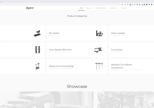 Website Re-brand - Dyaco UK
