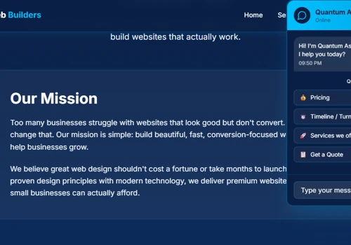 "Quantum Web Builders - Company Showcase"