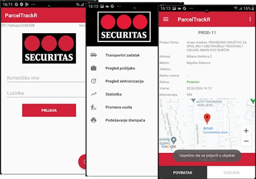 ParcelTrackR field tracking application