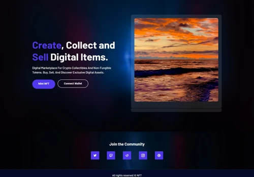 100 artwork NFT minting website
