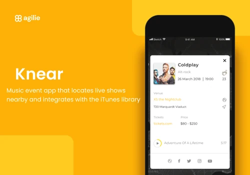 Knear: Local music events and iTunes integration