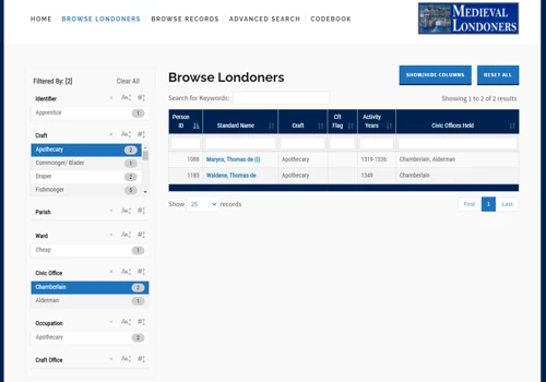 Advanced consultancy for Medieval Londoners portal