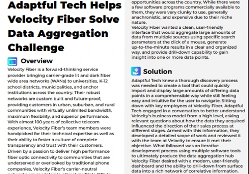 Velocity Fiber Data Aggregation