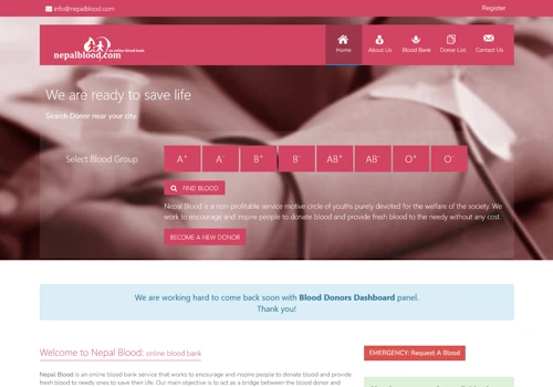 Web Application for Blood Donors