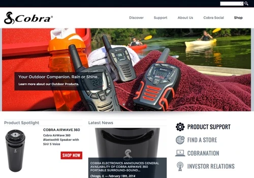 E-Commerce Development for Cobra Electronics