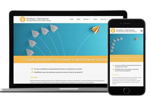 Business coach wordpress website