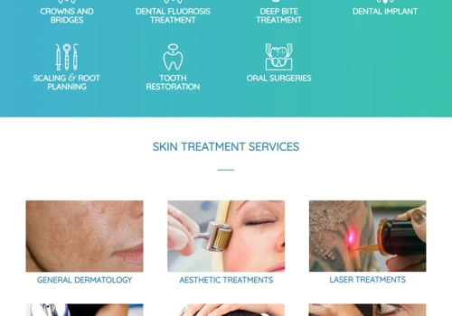 New Website Designing for Skin & Dental Clinic