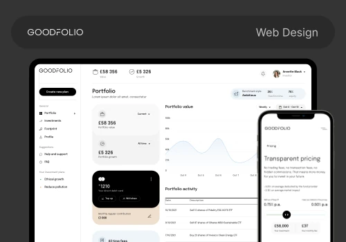 Investing Platform Web Design