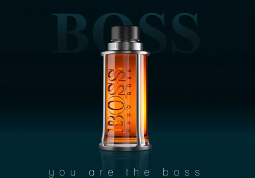 Hugo Boss Perfume 3D Rendering