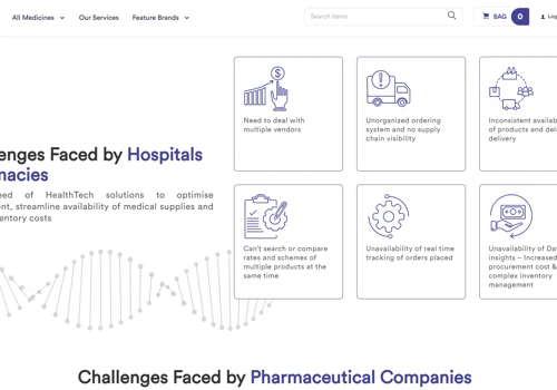 B2B Pharmaceutical Procurement E-Commerce Website