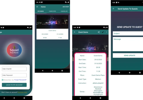 Squad Party Planner App
