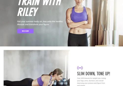 Fitness Course Website Design