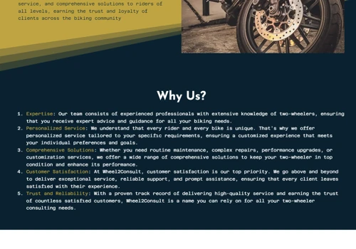A consulting company website