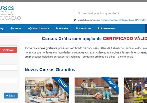 Cursos escola educação