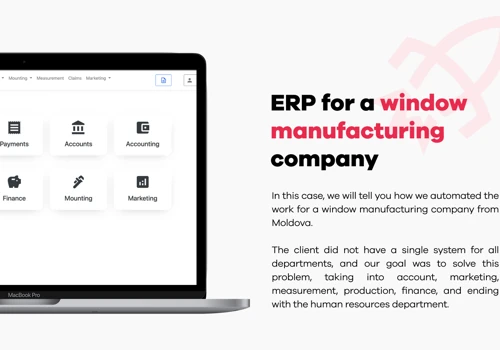 ERP system for a window manufacturing company