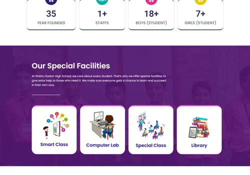 High school website