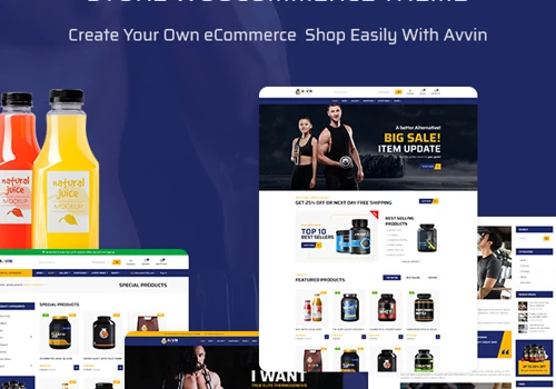 Fitness Nutrition & Supplements Store WooCommerce Theme.