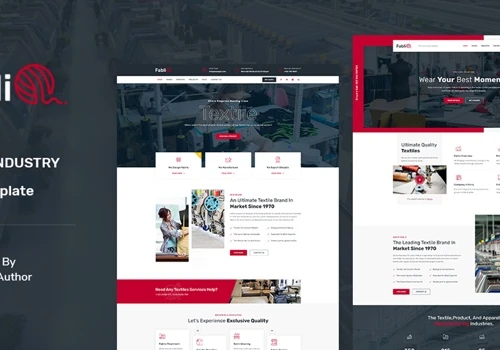 Fablio – A premium HTML template for all businesses related to the Textile, Factory, Manufacturing, & Industrial online appearance.