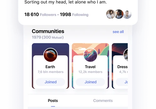 The blockchain-based social network